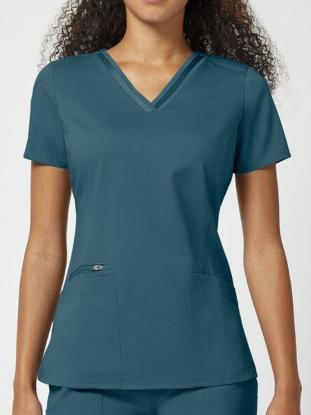 Healing Hands Purple Label Jasmin V-Neck Scrub Top #2278 Women's Caribbean Blue